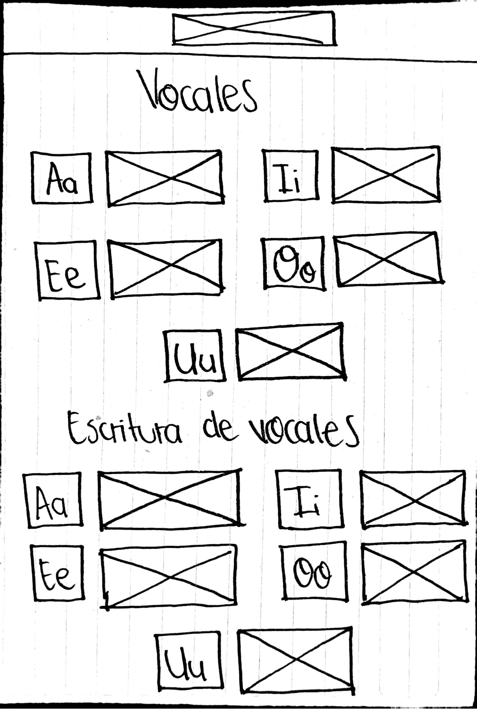 Paper Wireframes de Letra a Letra - Tablet